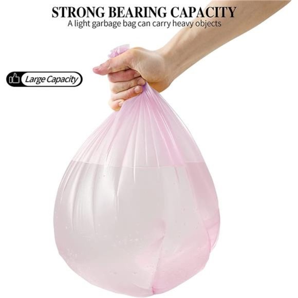 5 Rolls Small Trash Bags-100 Counts Durable 4 Gallon Small Garbage Bags for home - Picture 4 of 6